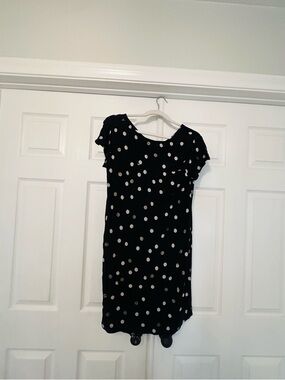 Soma Cool Nights Black Polka Dot Sleep Dress Nightgown Size Small